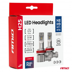 Auto LED lemputės Series H25 CANBUS H8/H9/H11/H16 12V 31W AMIO 04713