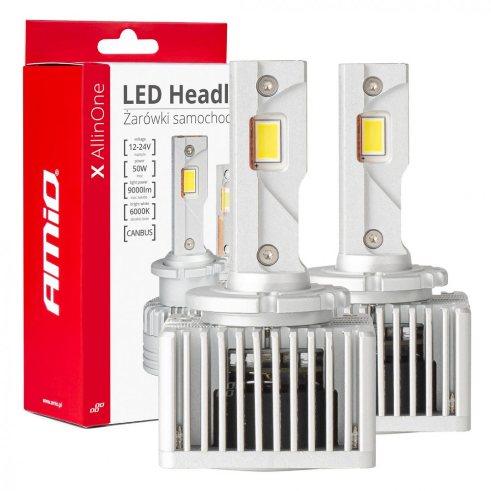 Auto LED spuldzes Series X AllinOne Series D1S/D3S/D8S canbus 6000K AMIO 03669