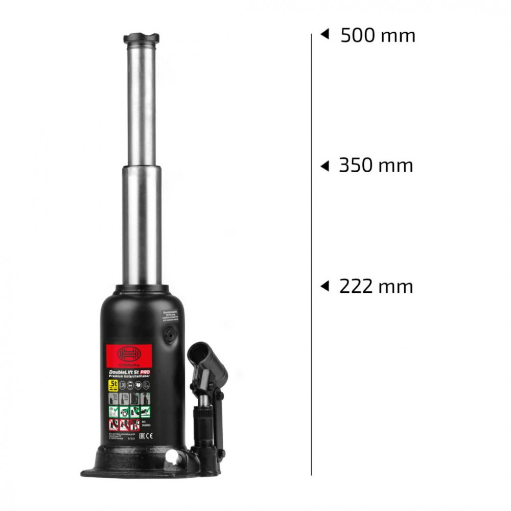 Hydraulic jack HEYNER DOUBLELIFT PRO 5 tonns 346050