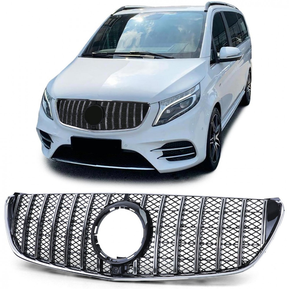 Priekšējā reste BLACK GLOSS/CHROME MB V-class W447 (2014-2019) 39784MB