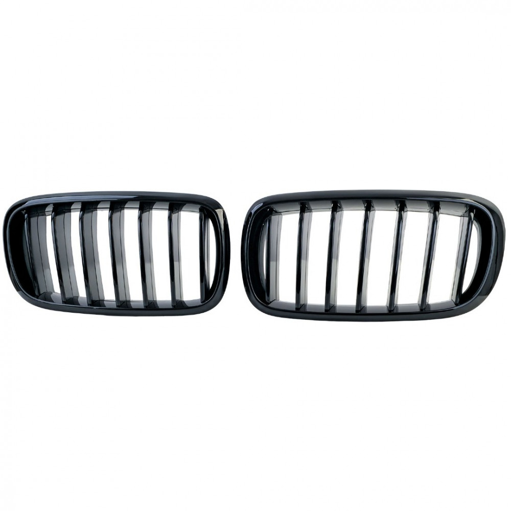 Front grills black gloss BMW X5/X6 F15/F16 Single Stripe Black Gloss (2014-2019) 44052 Front grills black gloss BMW X5/X6 F15/F16 Single Stripe Black Gloss (2014-2019) 44052