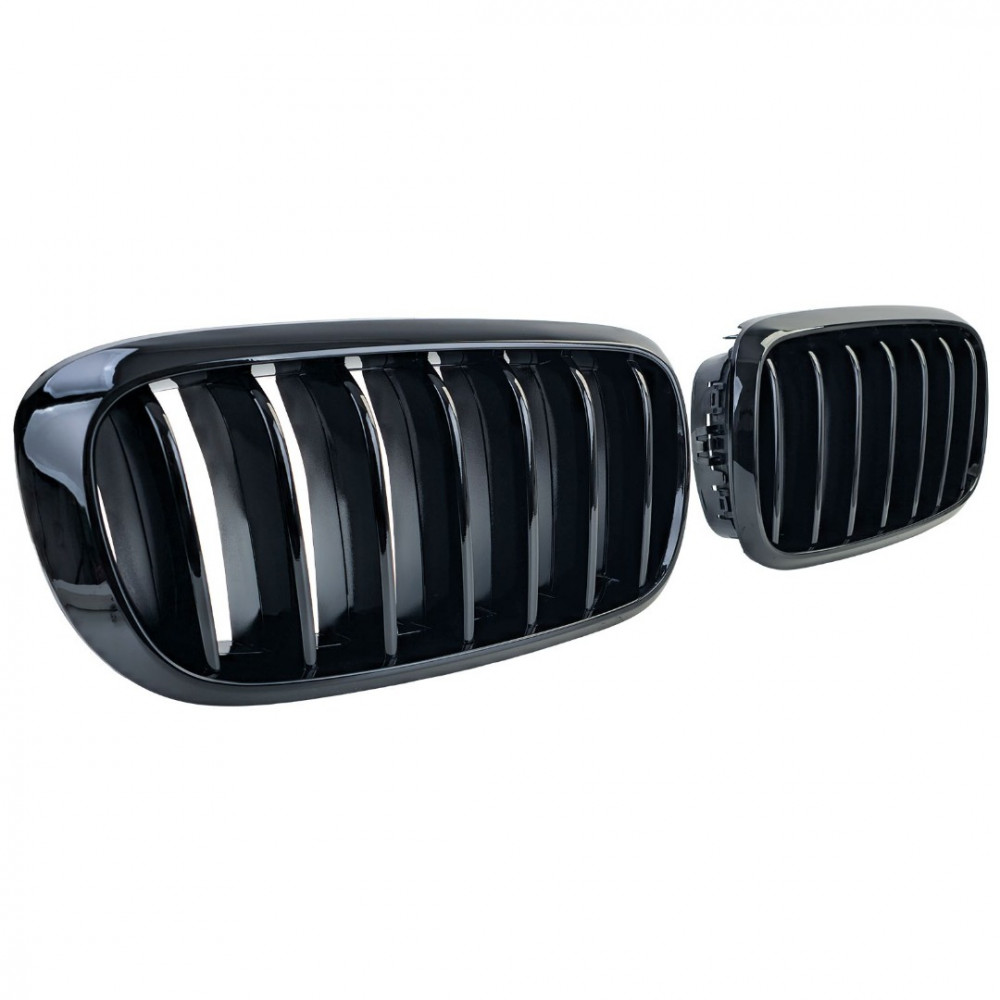 Front grills black gloss BMW X5/X6 F15/F16 Single Stripe Black Gloss (2014-2019) 44052 Front grills black gloss BMW X5/X6 F15/F16 Single Stripe Black Gloss (2014-2019) 44052