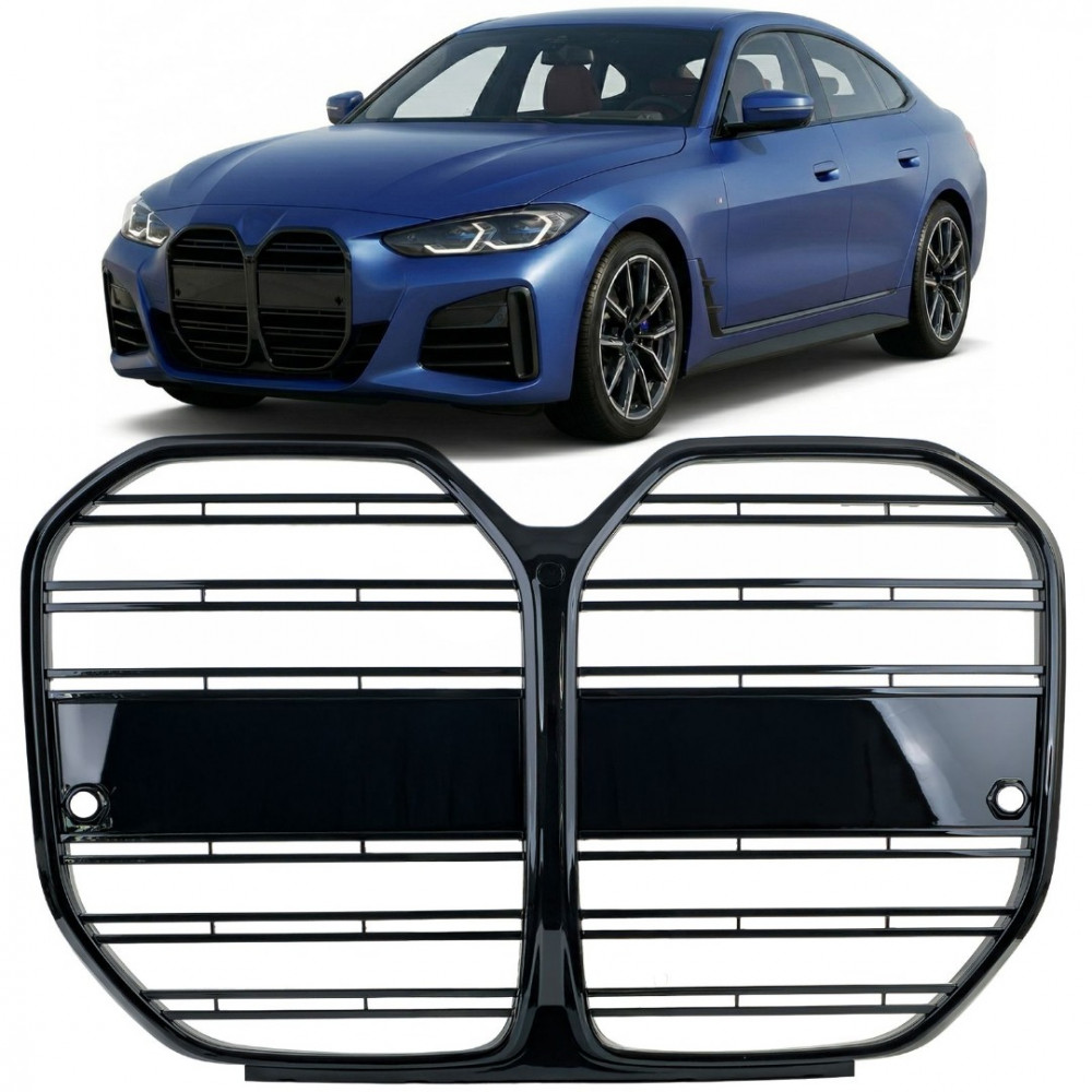 Front grill black gloss BMW 4 G26 Gran Coupe Black Gloss (2020-2024) 44055 Front grill black gloss BMW 4 G26 Gran Coupe Black Gloss (2020-2024) 44055