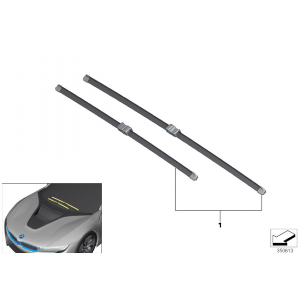 Pyyhkimensulat eteen OEM BMW i8 (2016-2019) 61610056963 Pyyhkimensulat eteen OEM BMW i8 (2016-2019) 61610056963