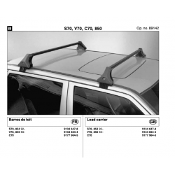 Katuseraam OEM VOLVO 850/V70 tavaline katus (1993-2000) 9134654