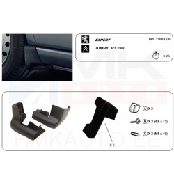 Roiskeläpät OEM PEUGEOT EXPERT/CITROEN JUMPY (2007-2016) 9603Q0 (2 kpl.)