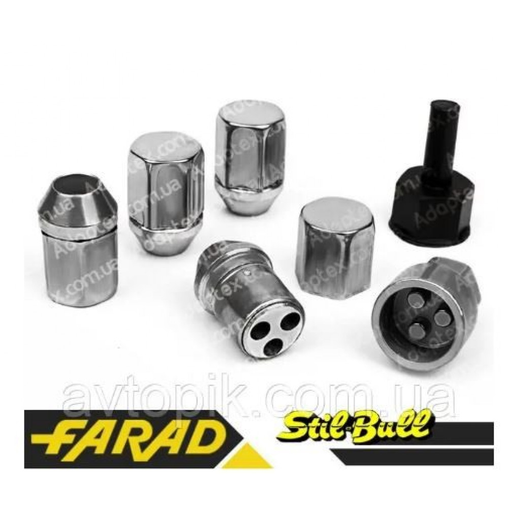 Locking wheel nuts 12x1.5x34mm FARAD STIL BULL H (set)