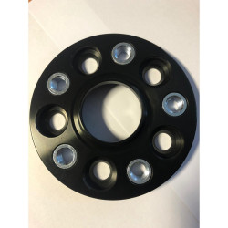 Фланец для дисков черный со шпильками 18mm 5x100->5x108 57.1/63.4 12x1.5  (1 шт.)