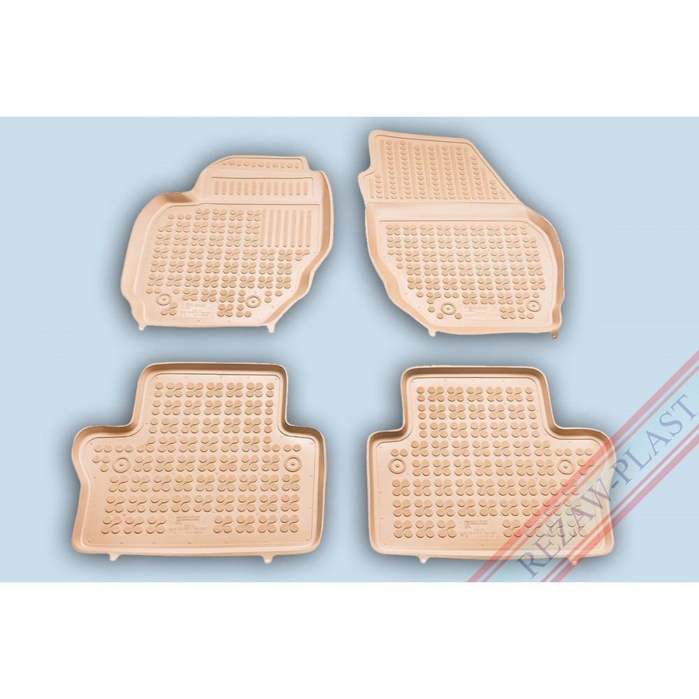 Car rubber floor mats beige VOLVO XC70 (2007-...) 200406B