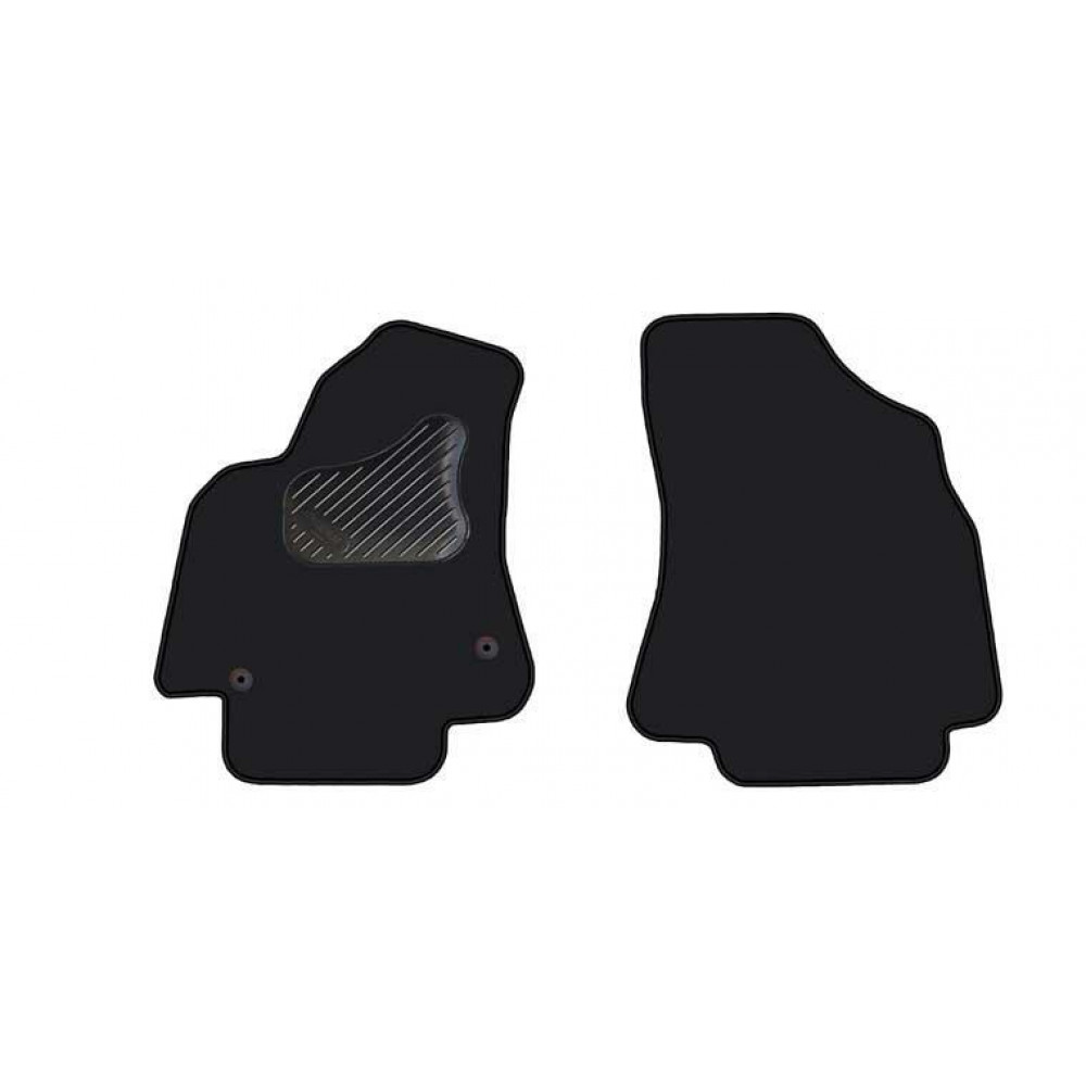 Car textile mats black PEUGEOT PARTNER (2008-...) ECONOMIC