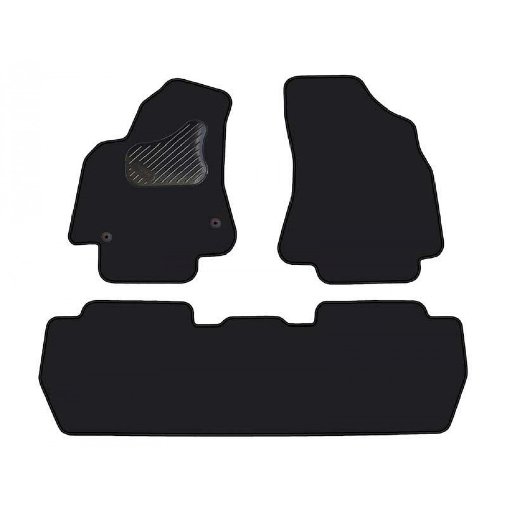 Car textile mats black CITROEN BERLINGO (5s.)(2008-2018) ECONOMIC (LT)