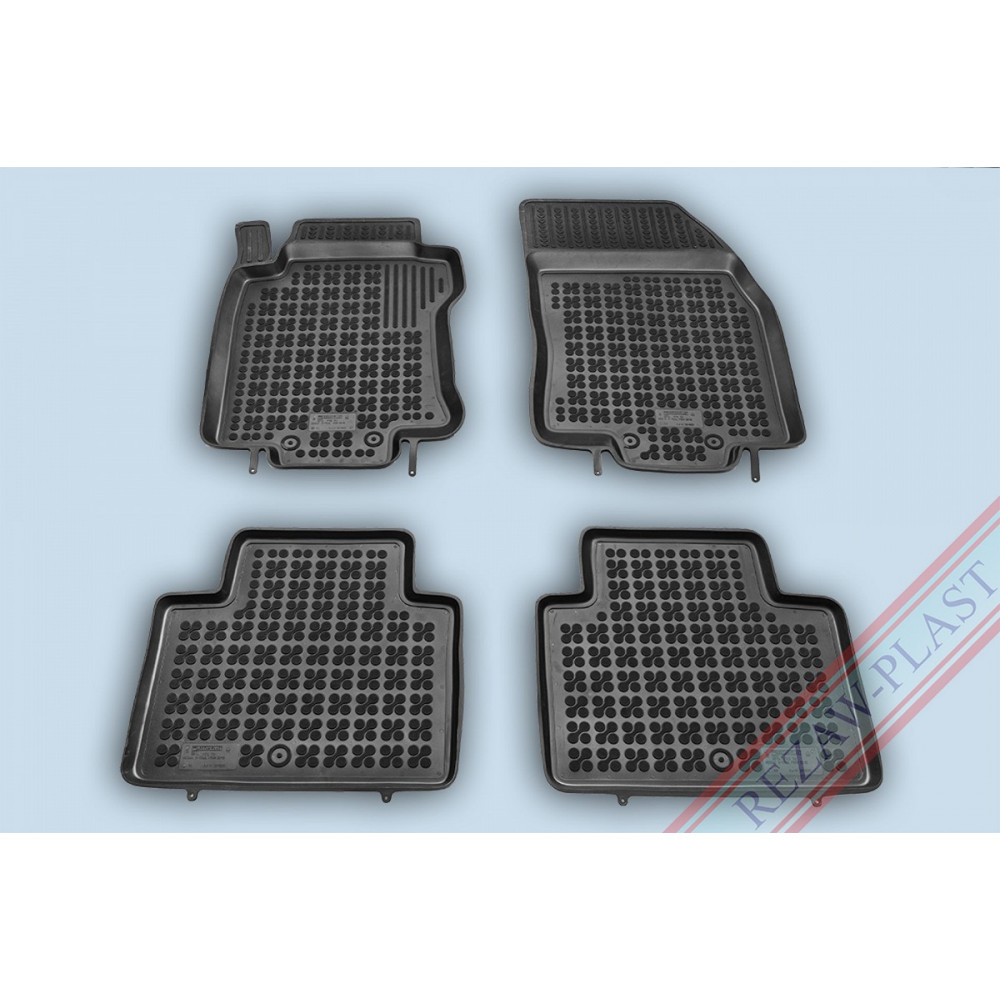 Car rubber floor mats black NISSAN X-TRAIL III (2014-...) 201820