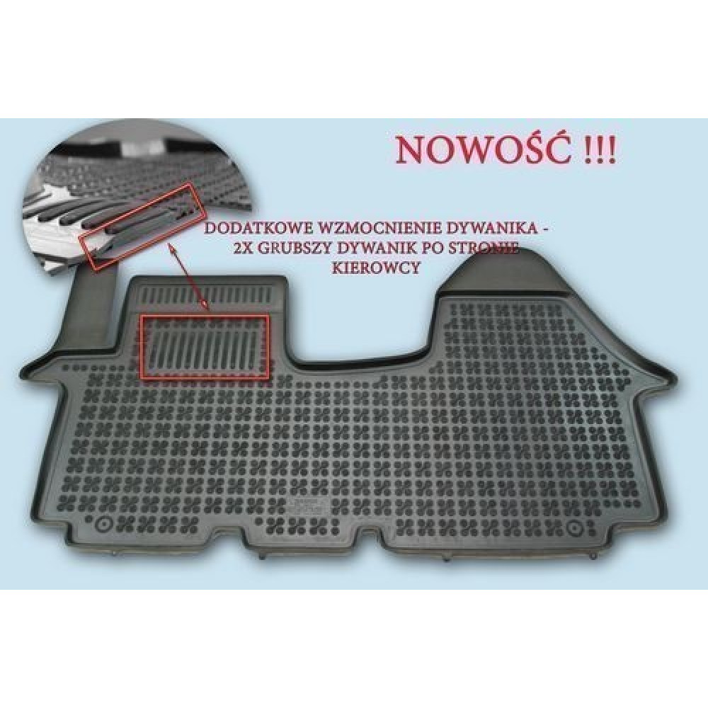 Car rubber floor mats black NISSAN PRIMASTAR (2001-...)  201916