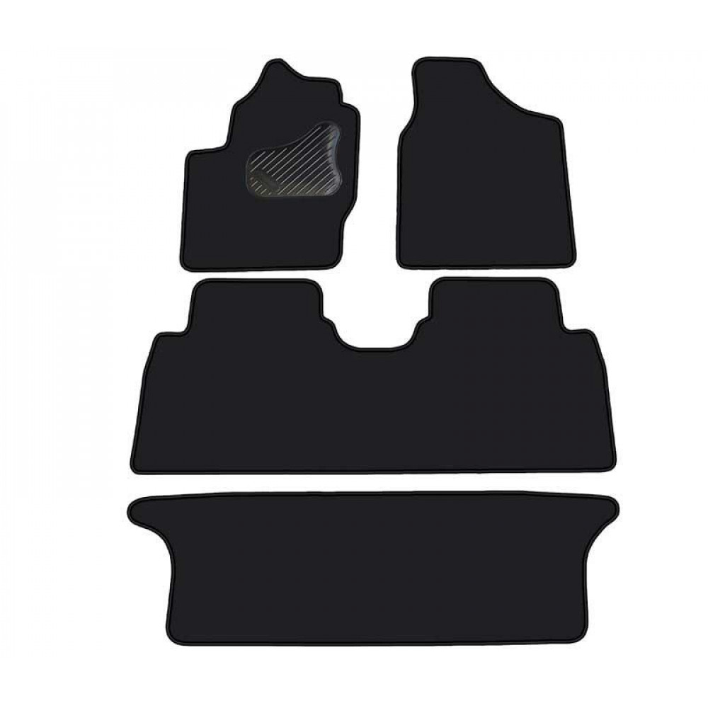 Auto tekstiilmatid mustad SEAT ALHAMBRA (1995-2010) (7s.) ECONOMIC (LT)