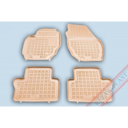 Car rubber floor mats beige VOLVO S80 (2006-...) 200406B