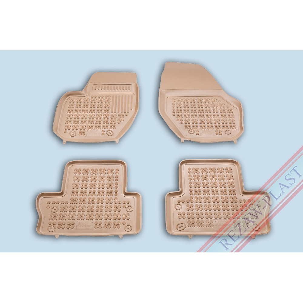 Car rubber floor mats beige VOLVO XC60 (2008-...)  200404B