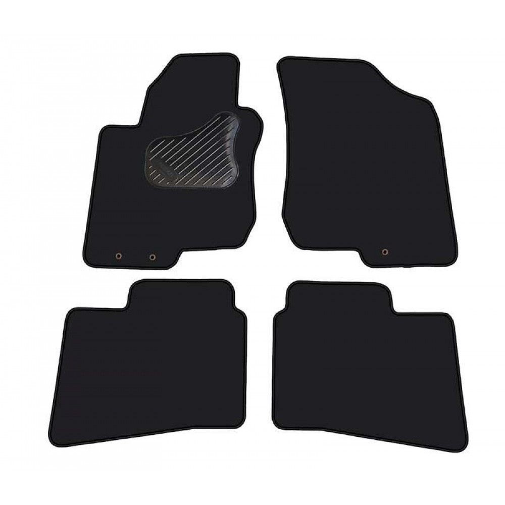 Car textile mats black HYUNDAI i30 (2007-2012) ECONOMIC