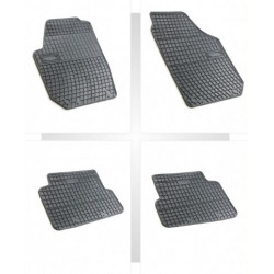 Car rubber floor mats black SKODA FABIA II (2007-2014) NEGRO