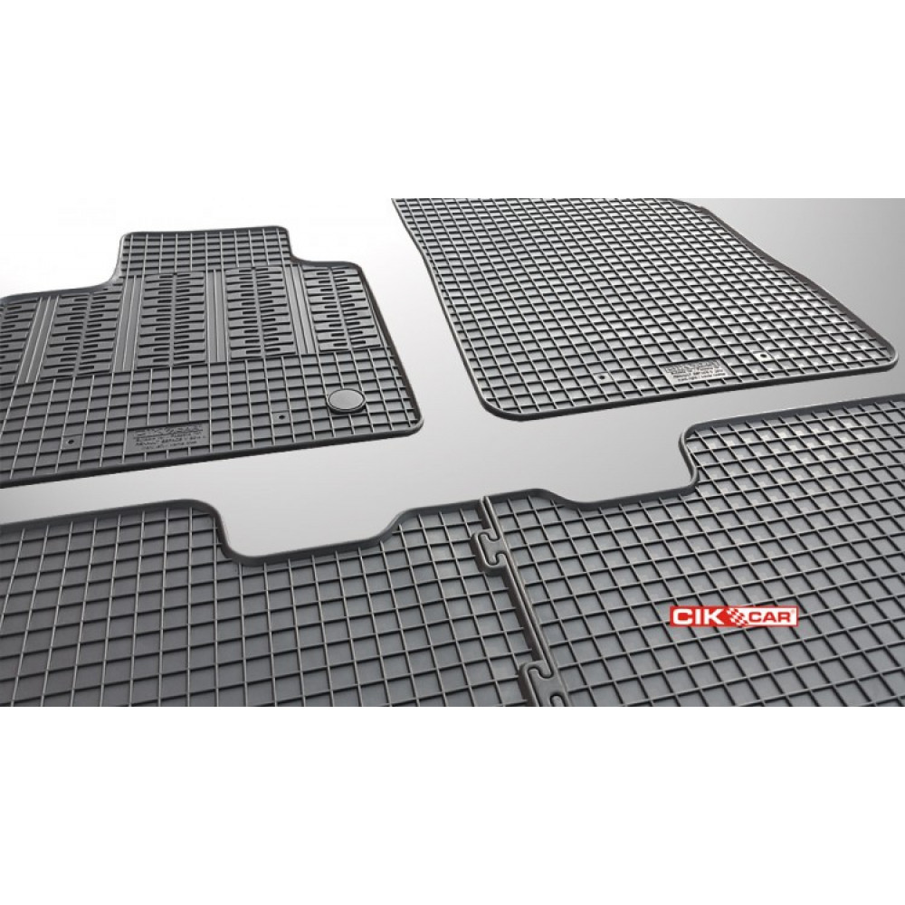 Car rubber floor mats black RENAULT ESPACE (2015-...) C-CAR