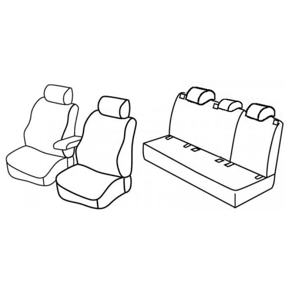 Modeliniai sėdynių užvalkalai *HARMONY* VOLKSWAGEN GOLF VI (2008-2012)