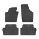 Car rubber floor mats black VOLKSWAGEN SHARAN II (5s.)(2010-...) NEGRO