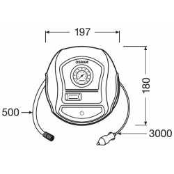 Ohukompressor 12V OSRAM TYREINFLATE 200 OTI200