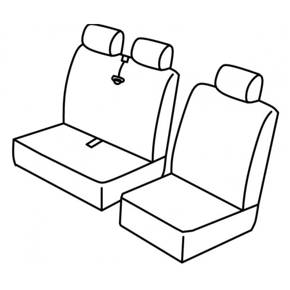 Modeliniai sėdynių užvalkalai *HARMONY* VOLKSWAGEN T5 (1+2)(2003-2015)