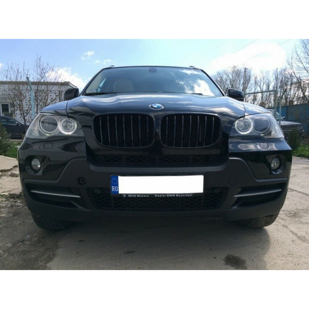 Priekšējās restes melnās glancētās BMW X5 E70 Black Gloss (2007-2013)