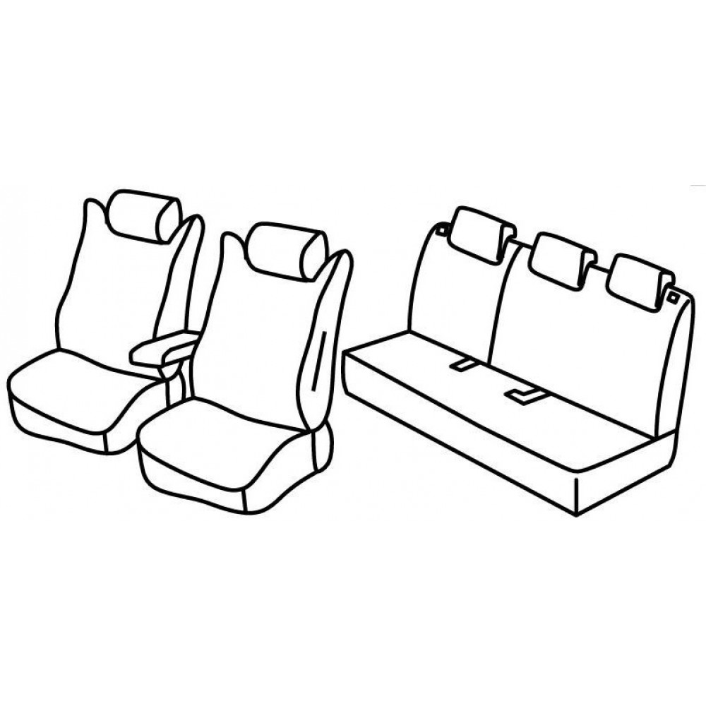 Car seat covers *HARMONY* TOYOTA YARIS III Hybrid (2011-...)