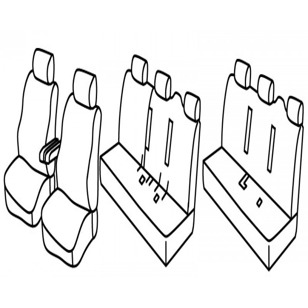 Modeliniai sėdynių užvalkalai *HARMONY* OPEL VIVARO (8s.)(2014-...)