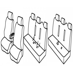 Modeliniai sėdynių užvalkalai *HARMONY* OPEL VIVARO (8s.)(2014-...)