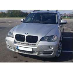 Priekšējās restes melnās glancētās BMW X5/X6 E70/E71 Double Stripe Piano Black (2007-2014) 40419