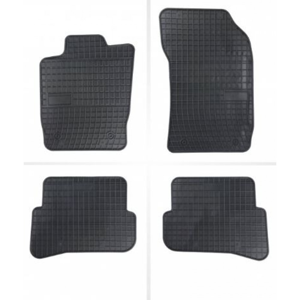 Car rubber floor mats black AUDI A1 (2010-...) NEGRO