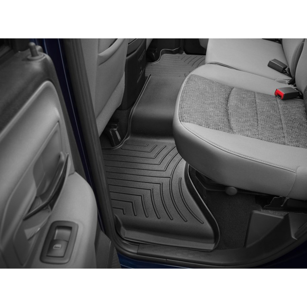 Auto paklāji melnie WEATHERTECH DODGE RAM 1500 QUAD CAB (2009-2012) FLOORLINER