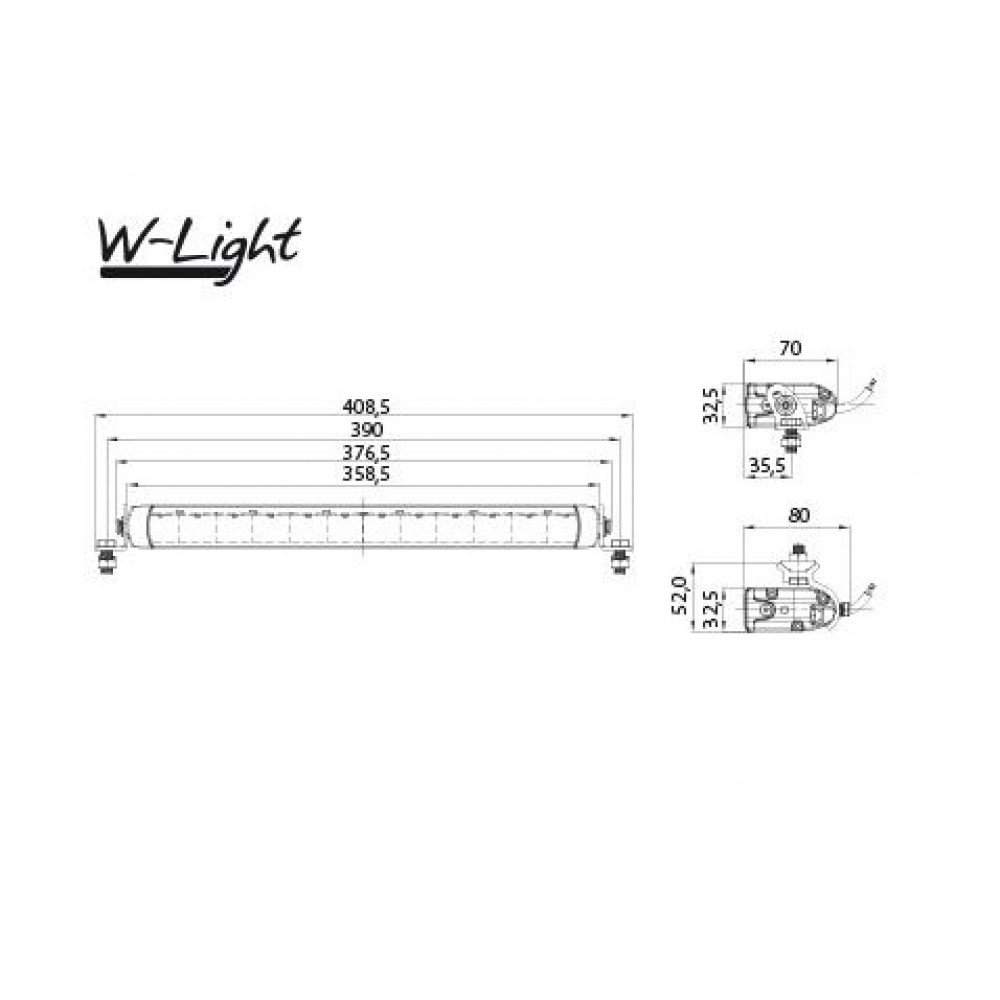 LED tālās gaismas lukturis W-LIGHT IMPULSE I 1605-NS3841