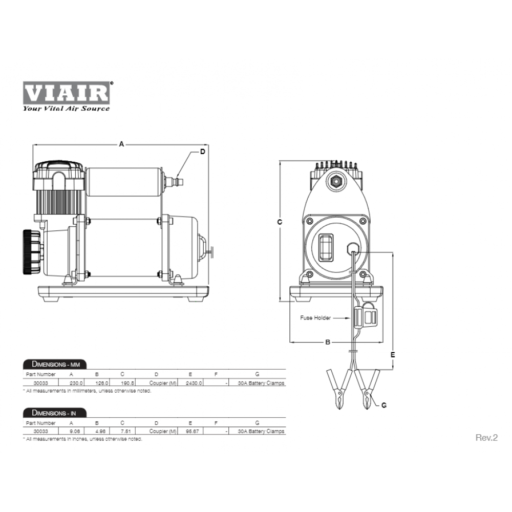 Автомобильный компрессор 12V VIAIR 300P (30033)