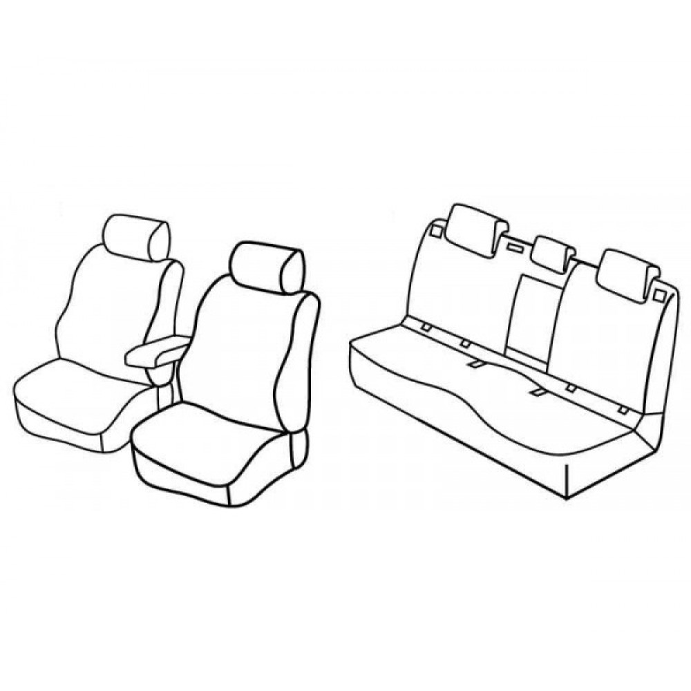 Auton istuinsuojat *HARMONY* SKODA OCTAVIA III Elegance (2013-2015)