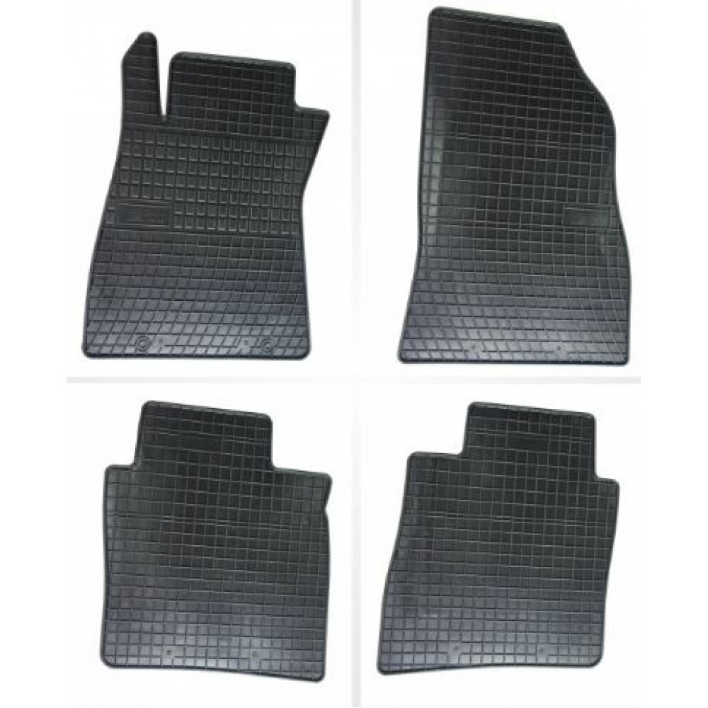 Car rubber floor mats black NISSAN PULSAR (2014-...) NEGRO