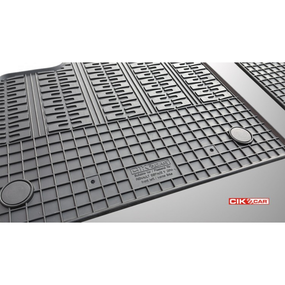 Car rubber floor mats black RENAULT ESPACE (2015-...) C-CAR