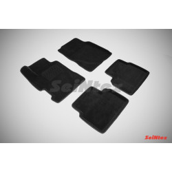 Car textile mats black 3D SEINTEX HONDA CIVIC Sedan (2006-2011)