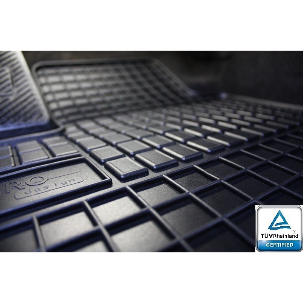 Car rubber floor mats black MB ACTROS wide cabine (2012-...) NEGRO