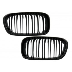 Front grills black gloss BMW 1 F20 Facelift Double Stripe M1 Design Piano Black (2015-2019)