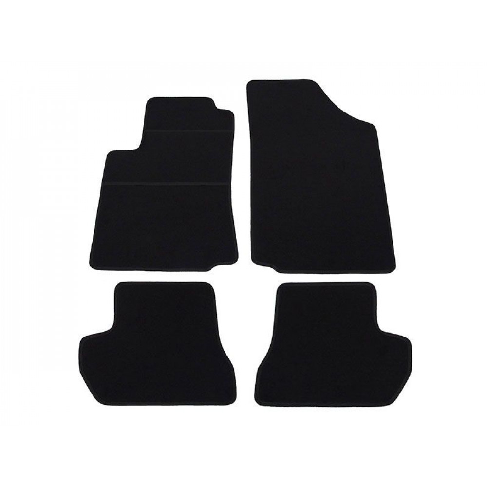 Car textile mats black CITROEN C2 (2002-2009) ECONOMIC