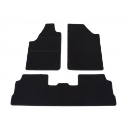 Car textile mats black PEUGEOT PARTNER (5s.)(1998-2008) ECONOMIC (CR)