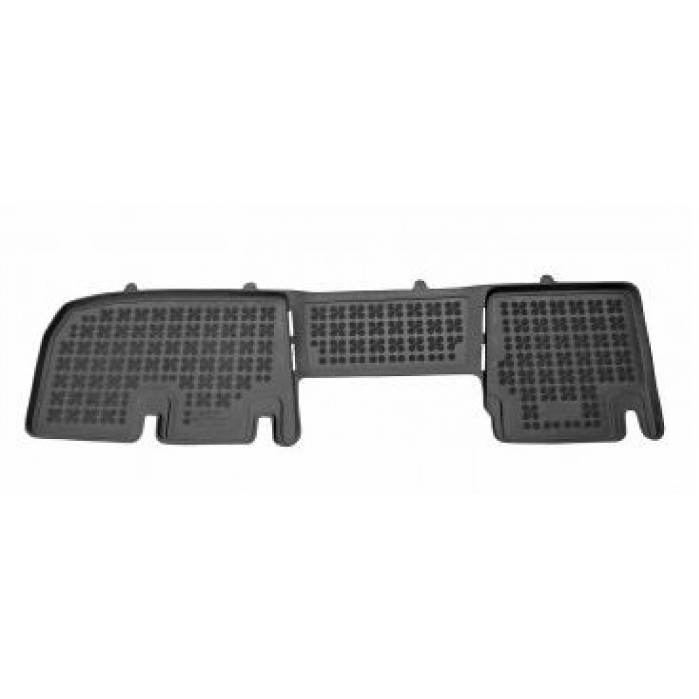 Car rubber floor mats black RENAULT TRAFIC II 2nd row with air vent. (2014-...) 201919