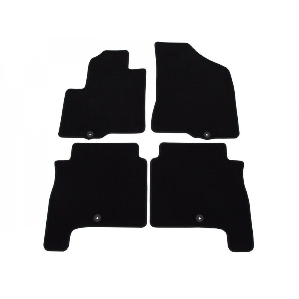 Car textile mats black HYUNDAI SANTA FE II (5 s.)(2006-2010) LUXUS