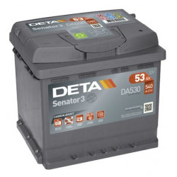 Akumulātors 12V DETA SENATOR 3 53Ah 540A DA530