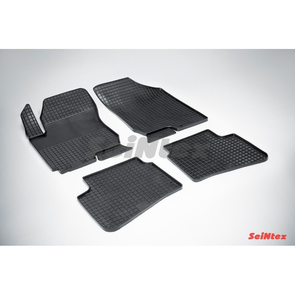 Car rubber floor mats black SEINTEX *STK* KIA CEED (2007-2010)