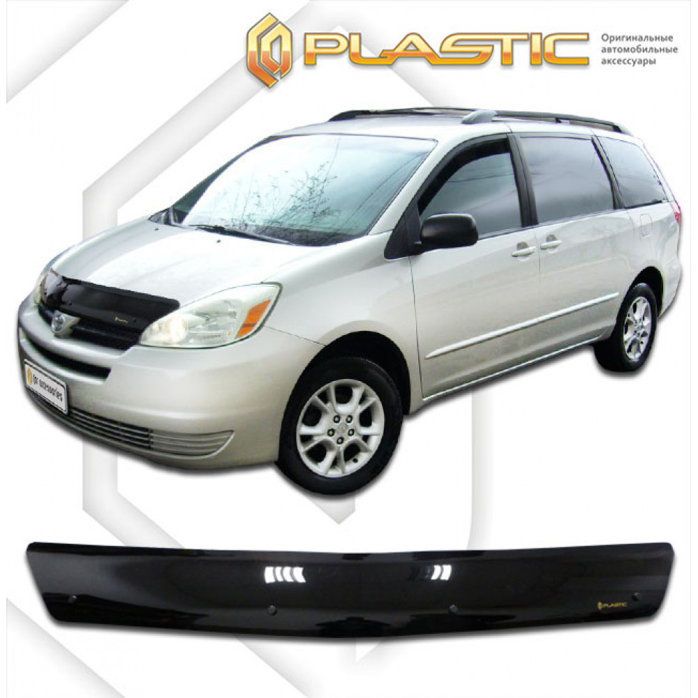 Дефлектор капота черный TOYOTA SIENNA (2003-2009) CA-PLASTIC