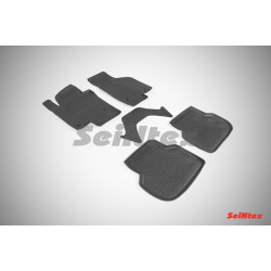 Car rubber floor mats black SEINTEX *BORT* VW JETTA (2010-...)